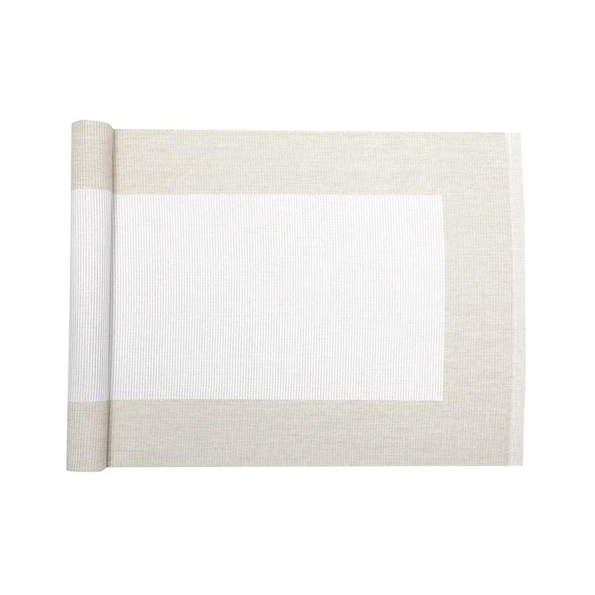 Riciclato Runner Poppy, Lino/Bianco