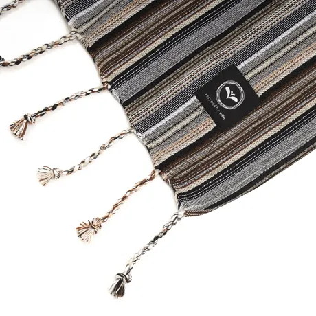 Riciclato Hamam Telo bagno Goa, Nero Multi