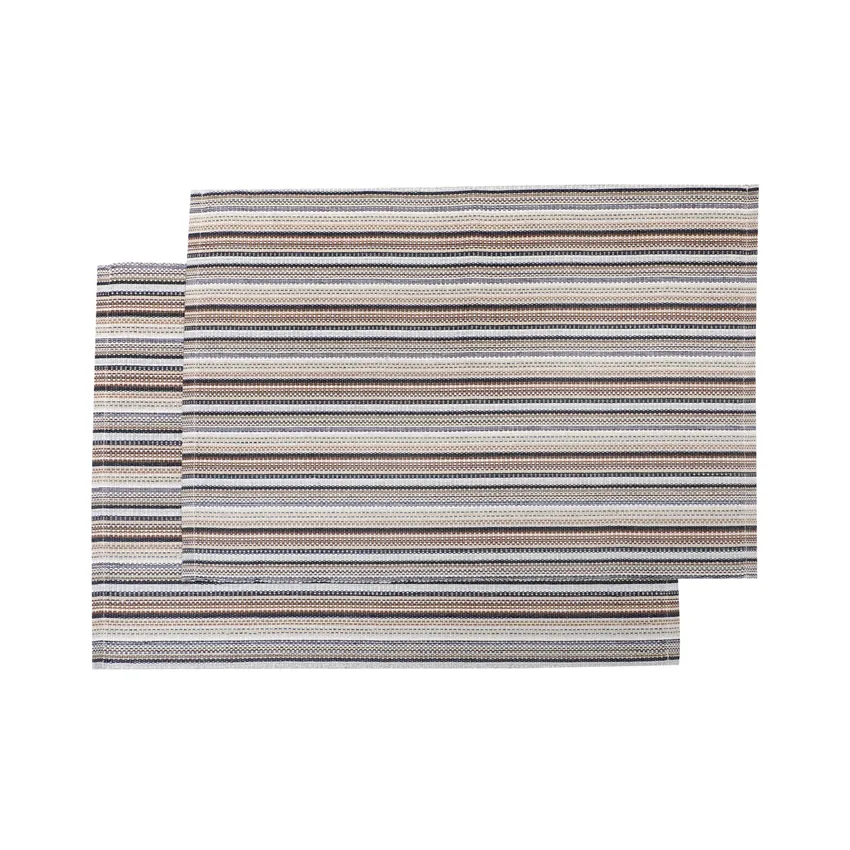 Tovaglietta riciclata 2-pack Goa, Grigio/Nero