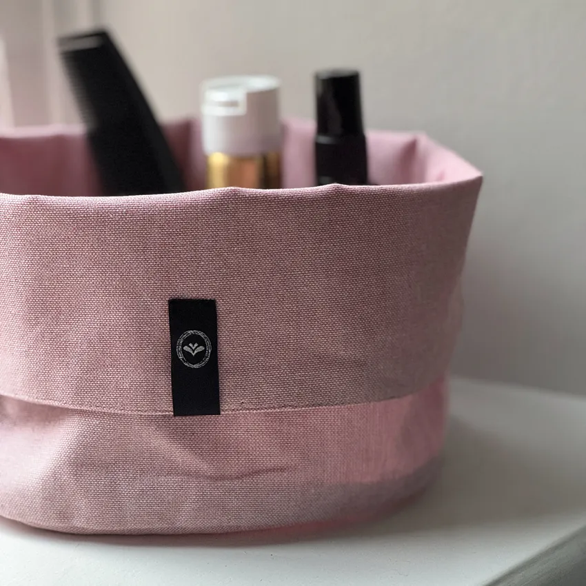 Cesta Riciclata Elin, Rosa chiaro/Bianco