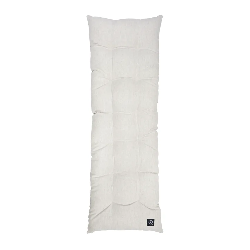 Cuscino per panca riciclato Vera, Facile da pulire con un panno, Lino/Bianco