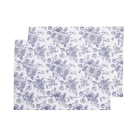 Tovaglietta riciclata 2-pack Juni, Bianco/Blu