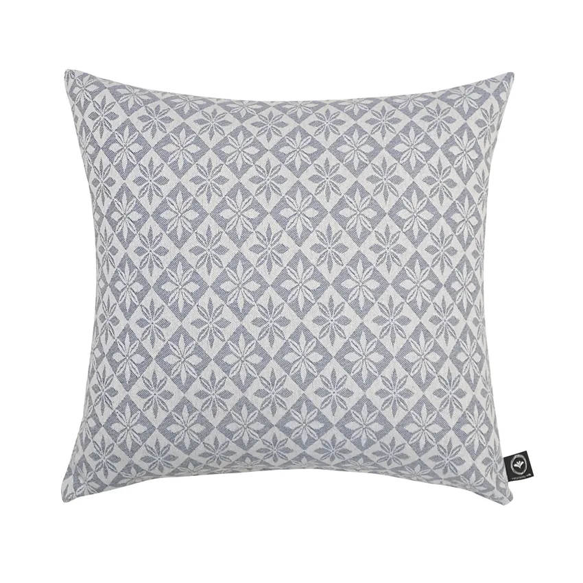 Riciclato Fodere per cuscini Anna, Grigio blu/Beige