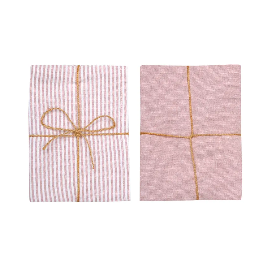 Strofinaccio da cucina riciclato 2-pack Bosse, Rosa chiaro/Bianco