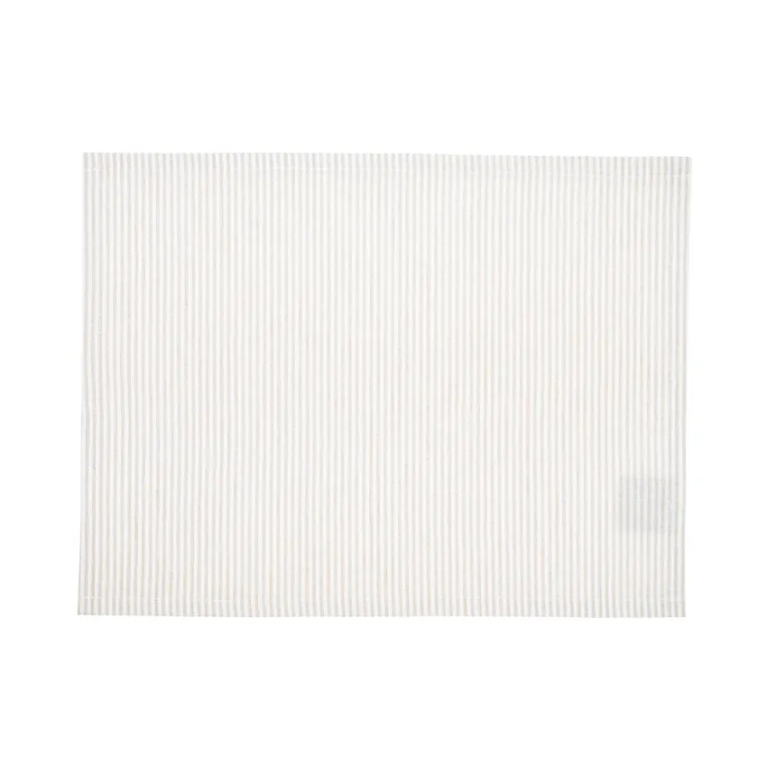 Tovaglietta riciclata lavabile con un panno 1-pack Bosse, Lino/Bianco