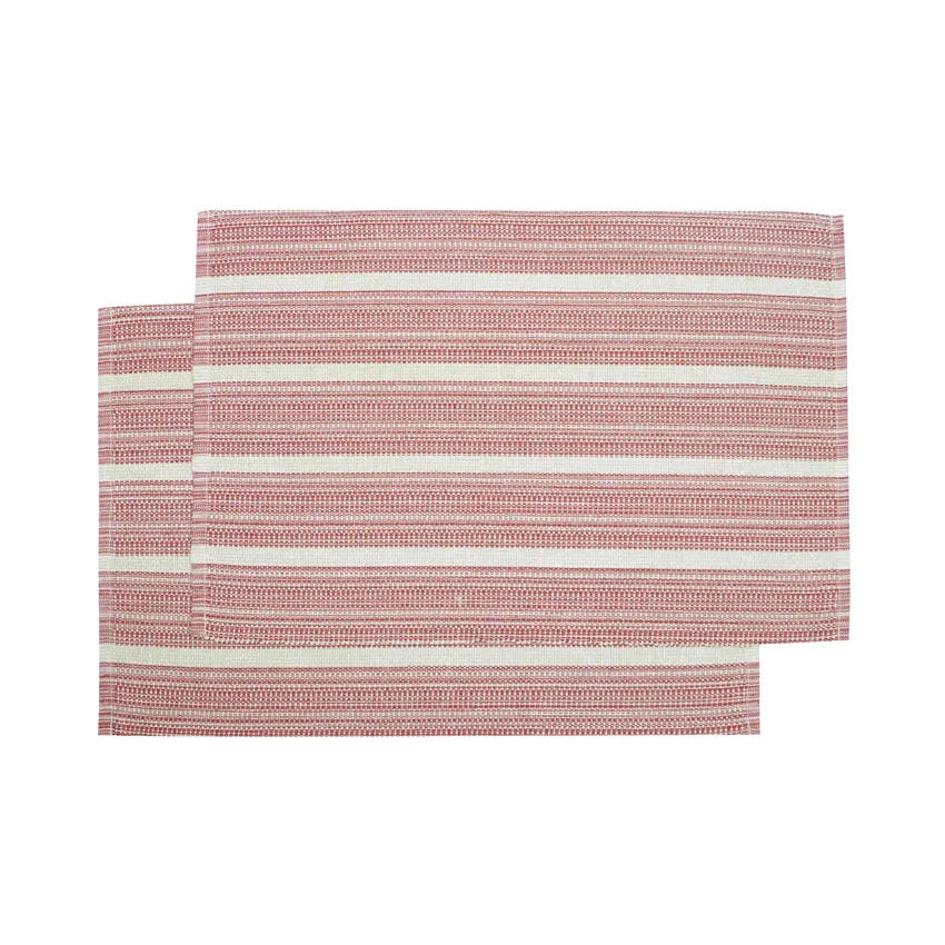 Tovaglietta riciclata 2-pack Tuva, Rosso scuro/Lino