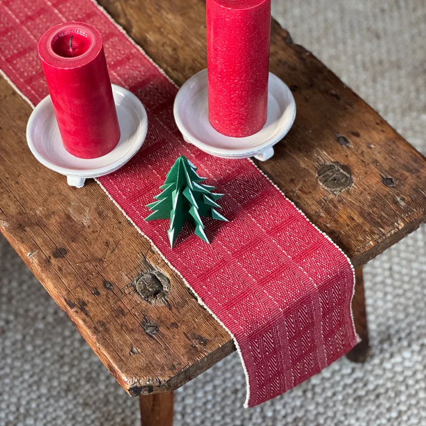 Riciclato Runner Viggo, Rosso scuro/Lino