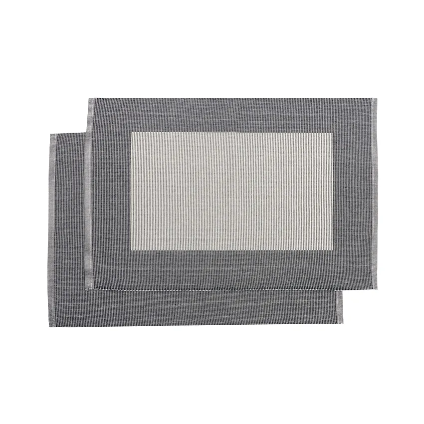 Tovaglietta riciclata 2-pack Poppy, Nero/Lino