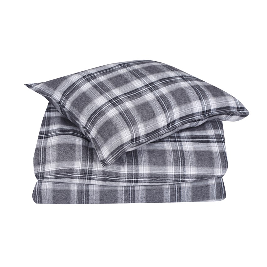 King-size Påslakanset 3-dels Arjeplog, Svart/Grå/Vit