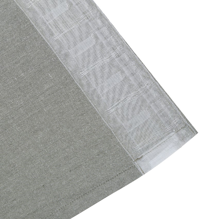 Återvunnen Gardinlängd 2-pack Elin, Olivgrön/Beige