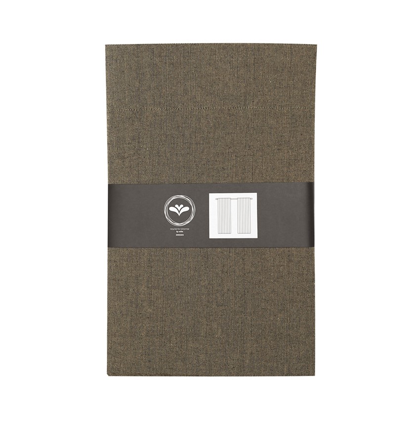 Återvunnen Gardinlängd 2-pack Elin, Sand/Svart
