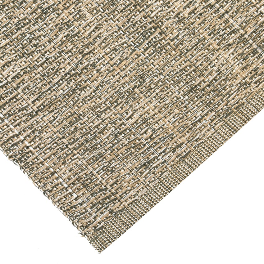 Återvunnen löpare Sandra, Olivgrön/Sand/Beige