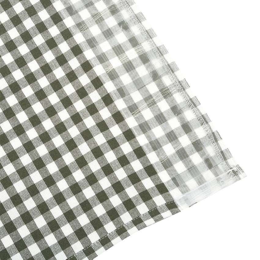 Återvunnen Gardinlängd 2-pack Bella, Olivgrön/Beige