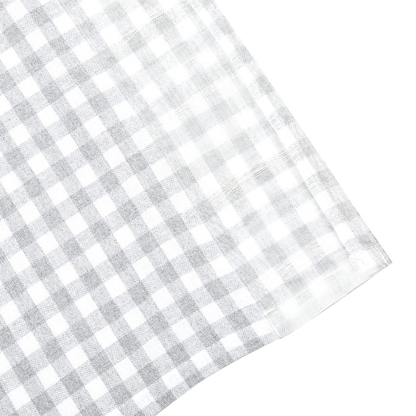 Återvunnen Gardinlängd 2-pack Bella, Ljusgrå/Vit