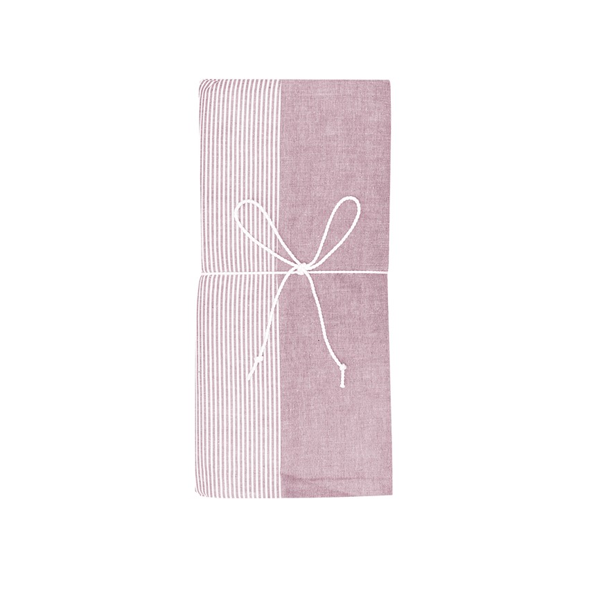 Påslakanset 2-dels Runmarö, Vinröd/Vit