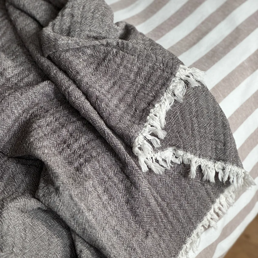 Återvunnet Överkast Clara, Beige/Brun