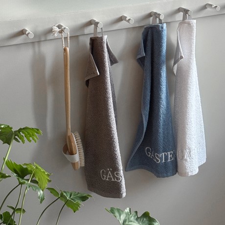 Gästhandduk Gäster, Gråblå