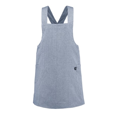 Återvunnet Förkläde Helen, Gråblå/Vit