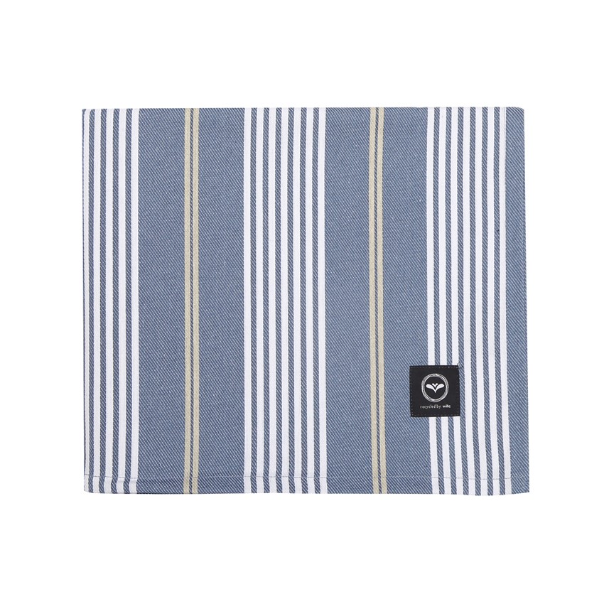 Återvunnen Avtorkningsbar Duk Hampus, Gråblå/Linne