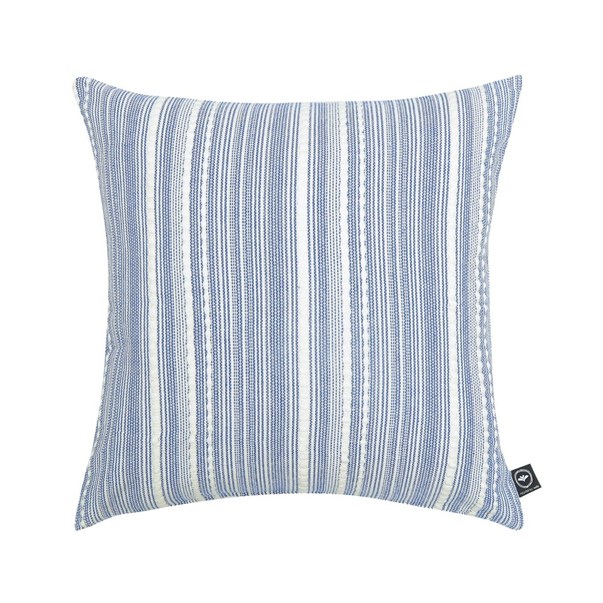 Återvunnet Kuddfodral Ebba, Blå/Beige