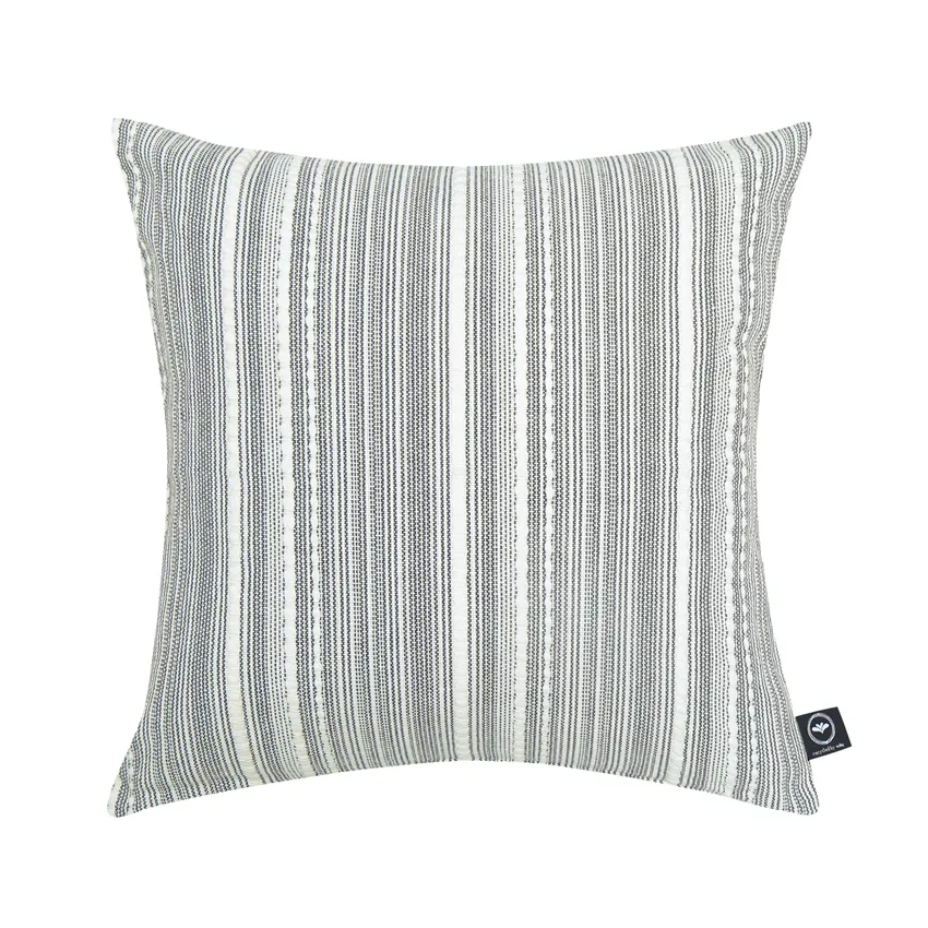 Återvunnet Kuddfodral Ebba, Mörkgrå/Beige
