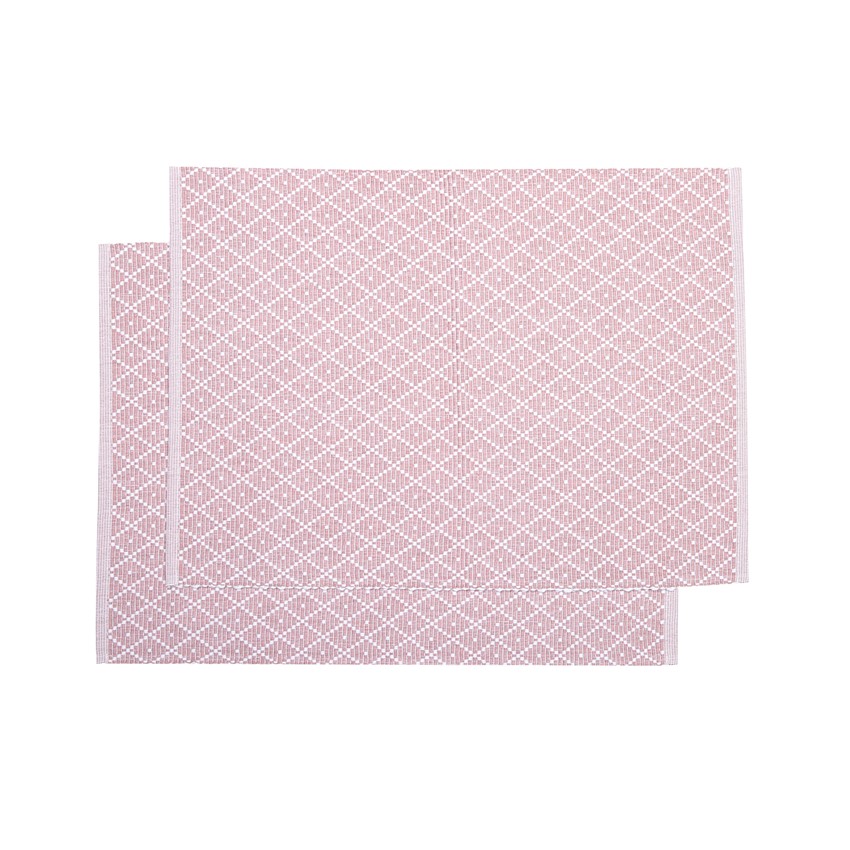Återvunnen Tablett 2-pack Ella, Ljusrosa/Vit