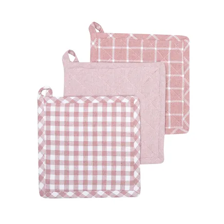 Återvunnen Grytlapp Recycling, 3-sortering, Ljusrosa/Vit
