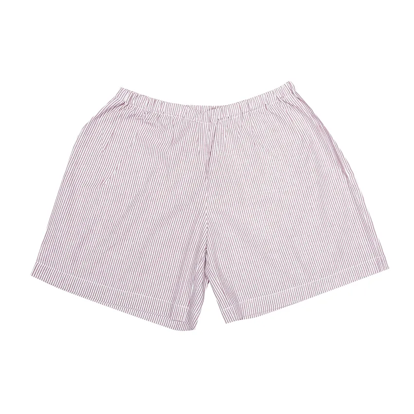 Pyjamasset 2-dels Runmarö, Kort, Mörkrosa/Vit