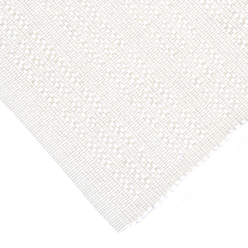 Återvunnen Ripsmatta Ines, Linne/Vit