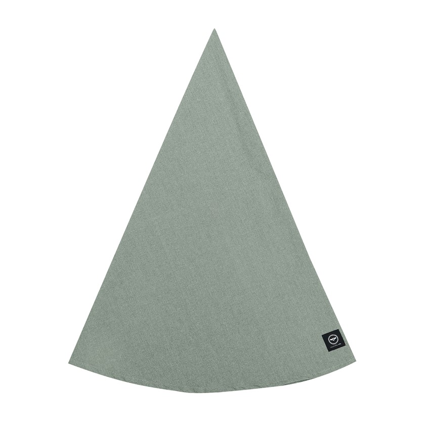 Återvunnen Rund Duk Elin, Olivgrön/Beige