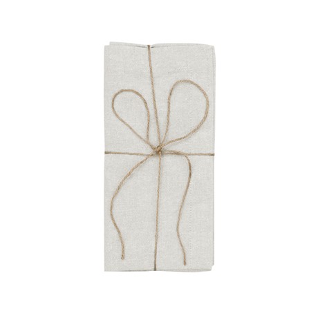 Återvunnen Servett 2-pack Elin, Linne/Vit