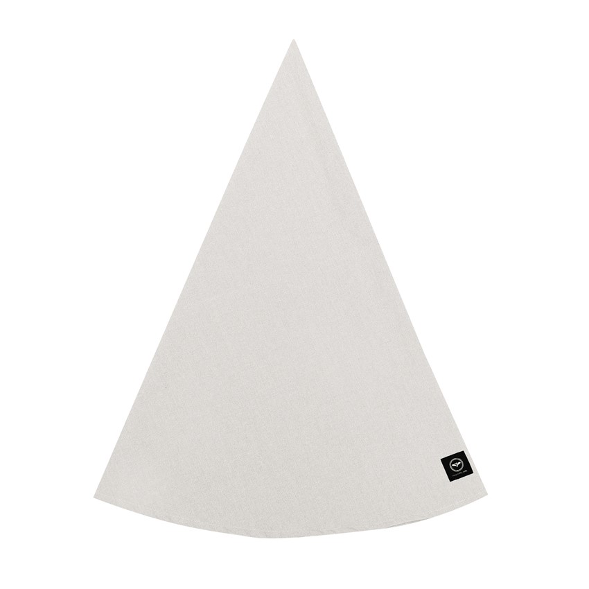 Återvunnen Avtorkningsbar Rund Duk Hedvig, Linne/Vit