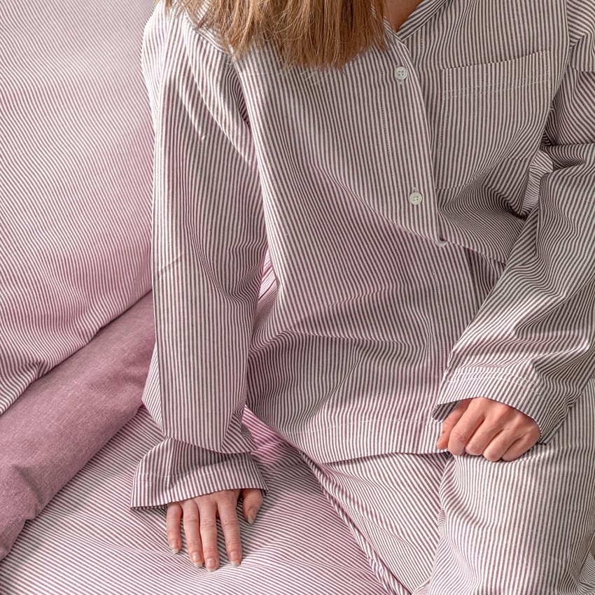 Pyjamasset 2-dels Runmarö, Mörkrosa/Vit