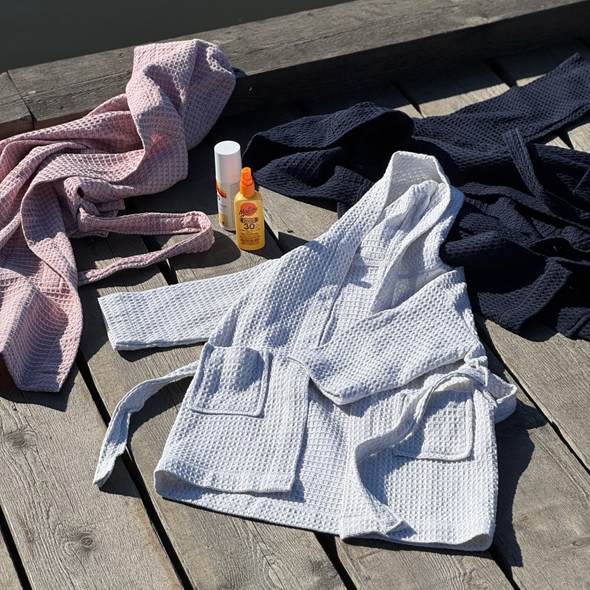 Återvunnen Barnbadrock Wilma, Beige/Silver