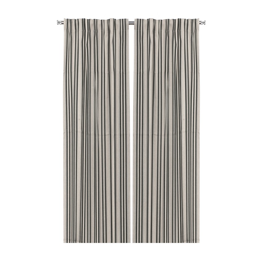 Återvunnen Gardinlängd 2-pack Isabell, Linne/Olivgrön