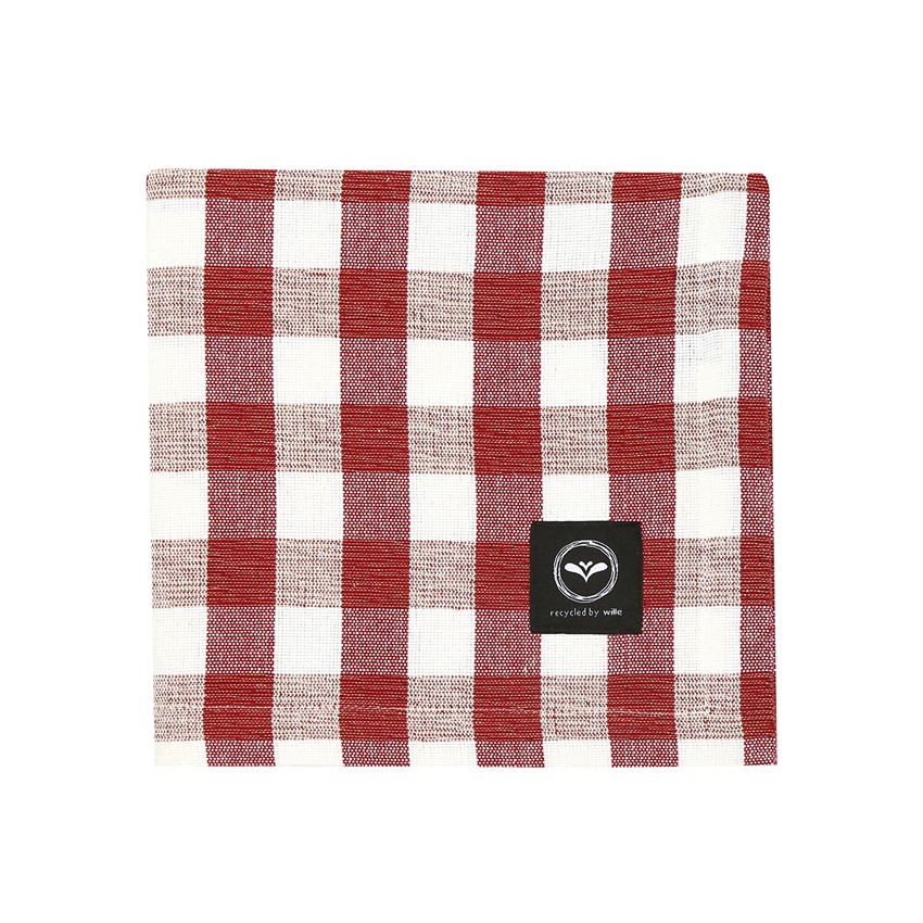 Återvunnen Duk Börje, Mörkröd/Beige