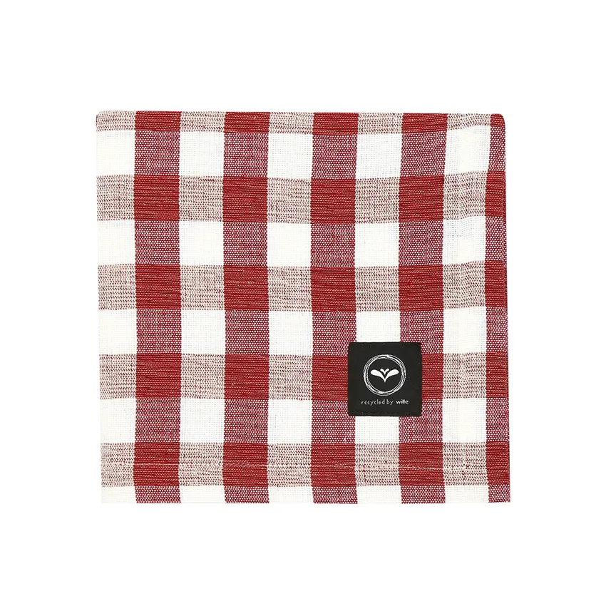 Återvunnen Duk Börje, Mörkröd/Beige