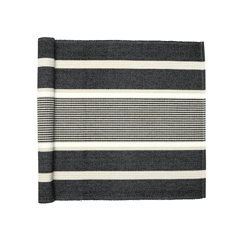 Återvunnen Löpare Greta, Svart/Linne