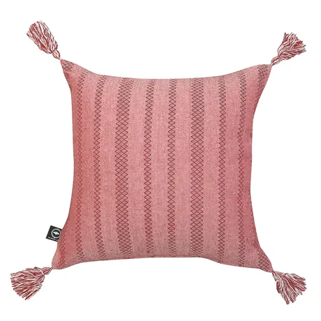 Återvunnet Kuddfodral Molly, Mörkröd/Beige