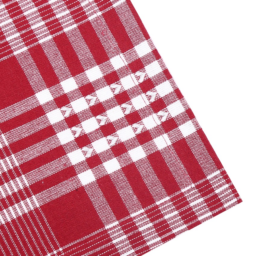 Återvunnen Duk Mimmi, Mörkröd/Beige