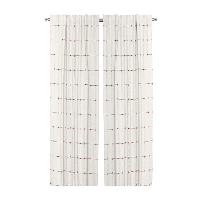 Återvunnen Gardinlängd 2-pack Mia, Linne