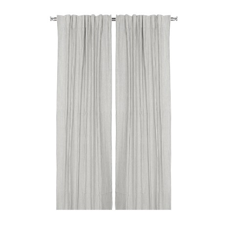 Återvunnen Gardinlängd 2-pack Alf, Olivgrön/Beige