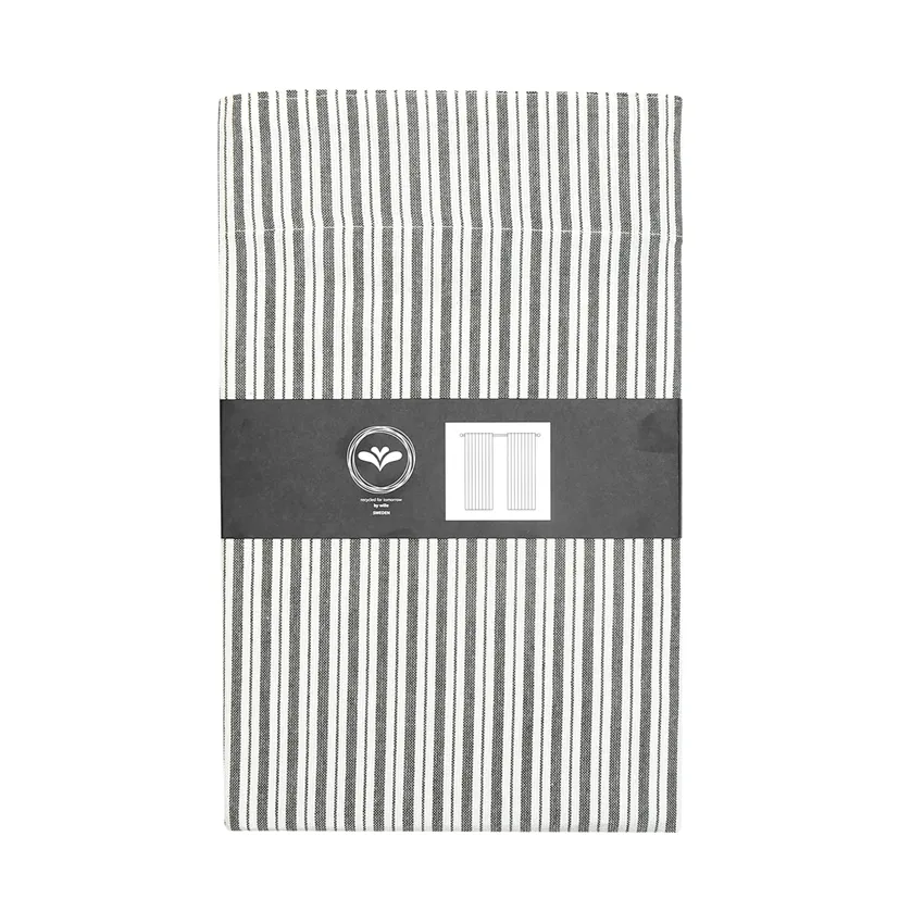 Återvunnen Gardinlängd 2-pack Alf, Olivgrön/Beige