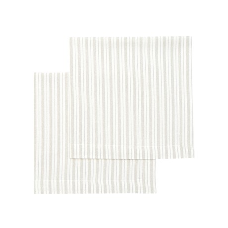 Återvunnen Servett 2-pack Alf, Linne/Beige