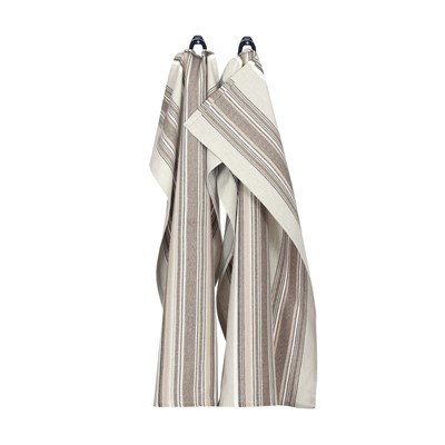 Återvunnen Kökshandduk 2-pack Boda, Linne/Sand