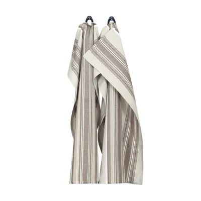 Återvunnen Kökshandduk 2-pack Boda, Linne/Sand
