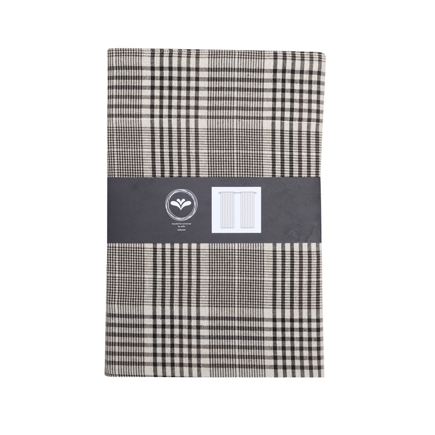 Återvunnen Gardinlängd 2-pack Harald, Linne/Brun