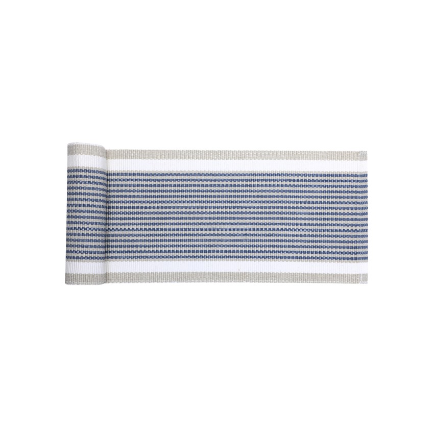 Återvunnen Löpare Greta, Gråblå/Linne