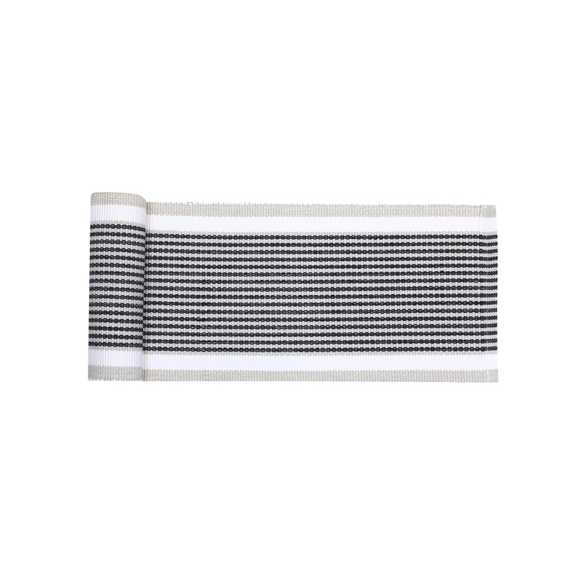 Återvunnen Löpare Greta, Svart/Linne