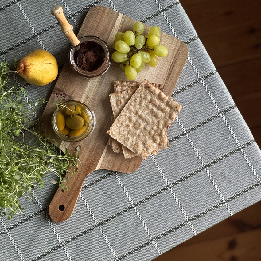 Återvunnen Duk Nora, Olivgrön/Beige